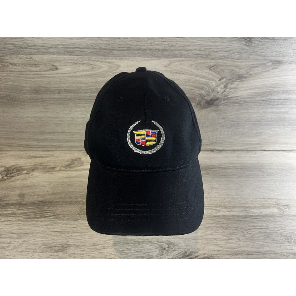 Y2K Cadillac Cars Embroidered‎ Black Strapback Dad Hat Cap Adult Size Adjustable